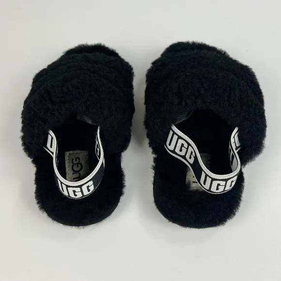UGG Toddler Fluff Yeah Slides Sheepskin Slipper Sandals Size 6 Unisex Furry