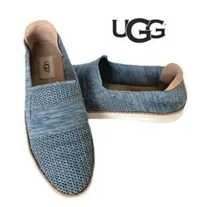 UGG Women Sammy Slip On Hyper Weave Flats Comfort Shoes Sneakers Blue 9