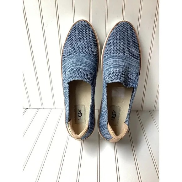 UGG Women Sammy Slip On Hyper Weave Flats Comfort Shoes Sneakers Blue 9