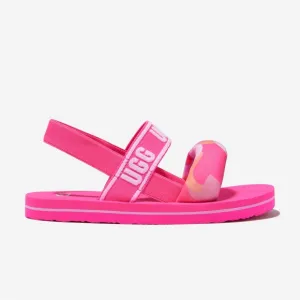 UGG Zuma Kids Women’s Camo Hot Pink Sling Slides Size J 5 W 7 NWT