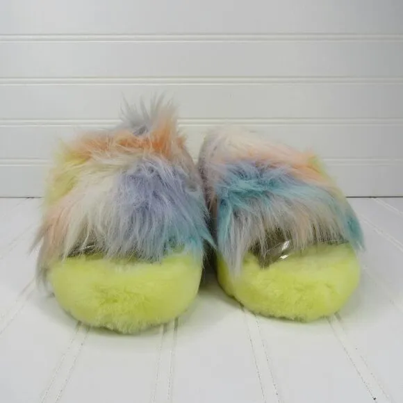 UGG Fluff Yeah Tie-Dye Faux Shearling Slippers