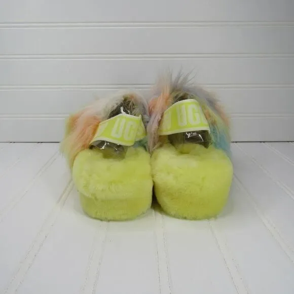 UGG Fluff Yeah Tie-Dye Faux Shearling Slippers