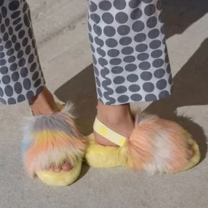UGG Fluff Yeah Tie-Dye Faux Shearling Slippers