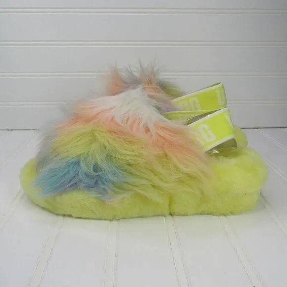 UGG Fluff Yeah Tie-Dye Faux Shearling Slippers