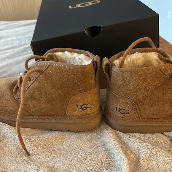 Uggs Winter Snow Boots FuzzyGo Cozy Suede Leather Cold Weather Warm Ankle Boots