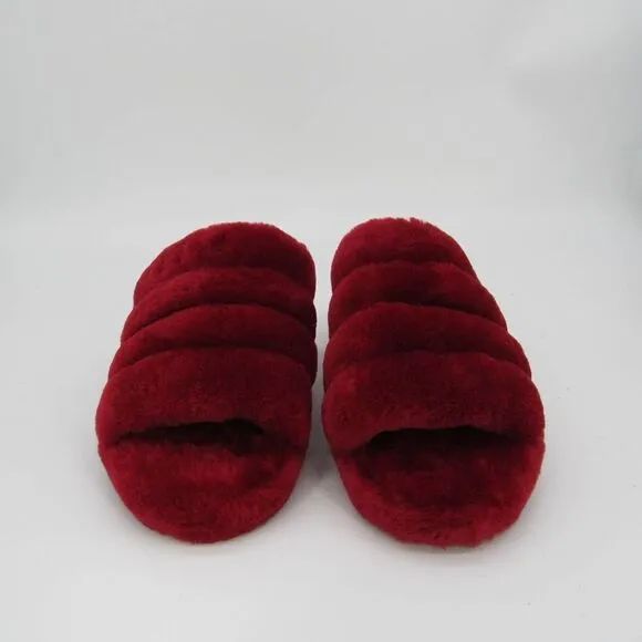 UGG’S FLUFF YEAH WOMEN'S SIPPER SLIDES IN RIBBON RED