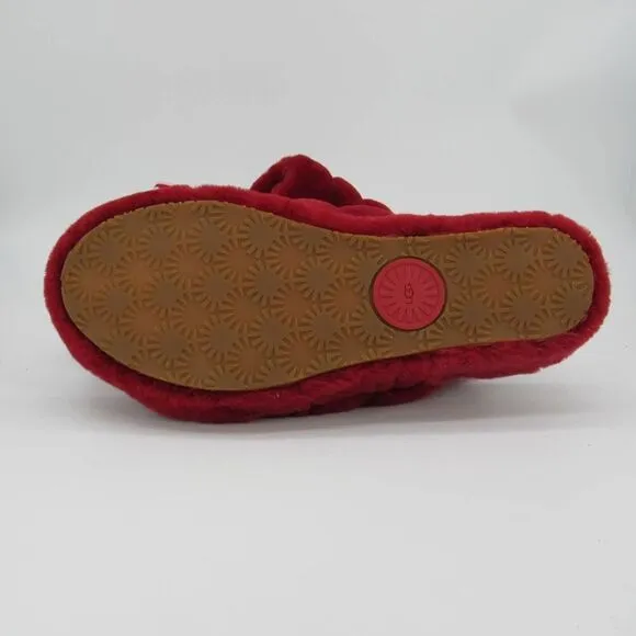 UGG’S FLUFF YEAH WOMEN'S SIPPER SLIDES IN RIBBON RED