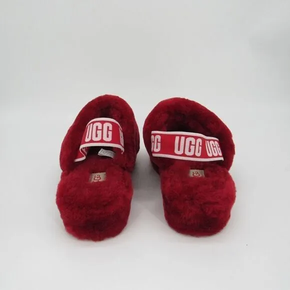 UGG’S FLUFF YEAH WOMEN'S SIPPER SLIDES IN RIBBON RED