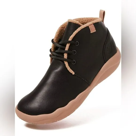 UIN Men's Ankle Chelsea Boots Cow Suede Comfort Walking Shoes (Bilbao Black)