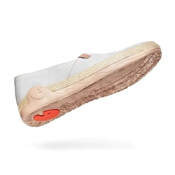 UIN Women's Espadrilles Slip On Casual Shoes (Marbella Creamy White)New No Box