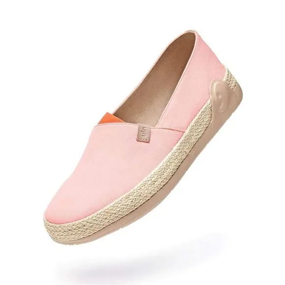 UIN Women's Espadrilles Knitted Walking Casual Shoes (Marbella Crystal Rose)