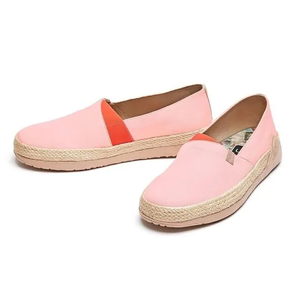UIN Women's Espadrilles Knitted Walking Casual Shoes (Marbella Crystal Rose)