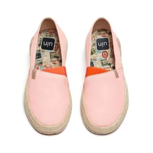 UIN Women's Espadrilles Knitted Walking Casual Shoes (Marbella Crystal Rose)
