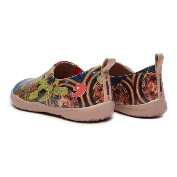UIN Women's Walking Shoes Slip On Microfiber Casual Comfort Loafers (Sea Life)