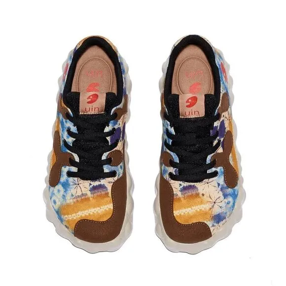 UIN Women's Walking Travel Shoes Wide Toe Chunky Sneaker (Afterglow Figueras)