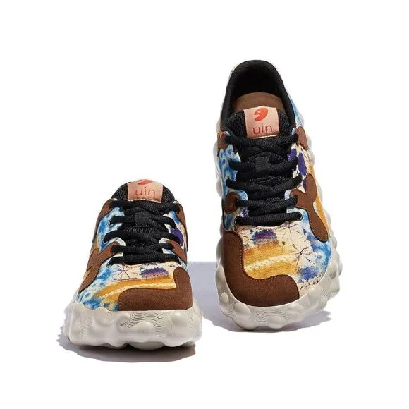 UIN Women's Walking Travel Shoes Wide Toe Chunky Sneaker (Afterglow Figueras)