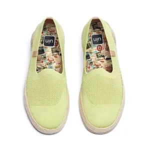 UIN Women's Espadrilles Knitted Casual Shoes Marbella II (Light Green)