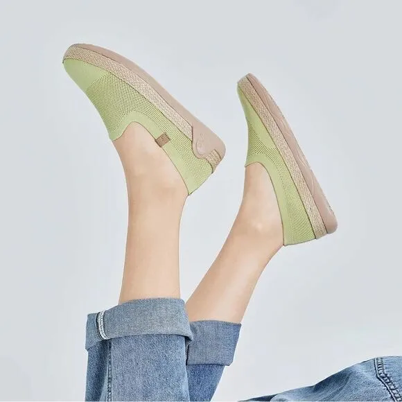 UIN Women's Espadrilles Knitted Casual Shoes Marbella II (Light Green)