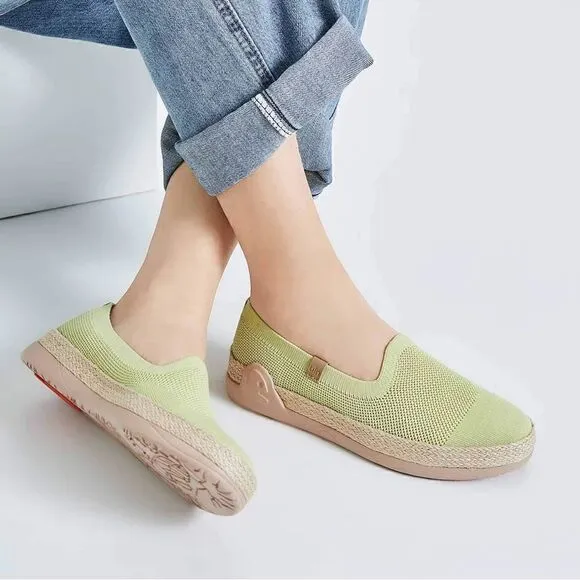 UIN Women's Espadrilles Knitted Casual Shoes Marbella II (Light Green)