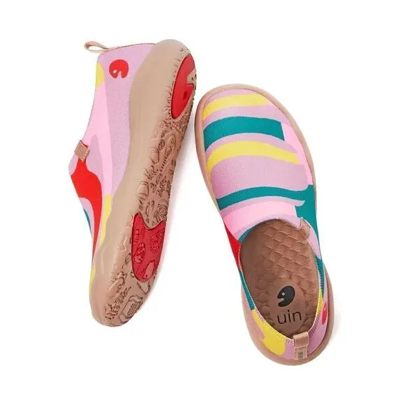 UIN Women's Walking Shoes Knitted Comfort Loafers (Toledo Passionate São Paulo)