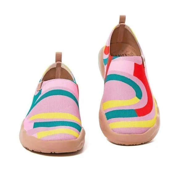UIN Women's Walking Shoes Knitted Comfort Loafers (Toledo Passionate São Paulo)
