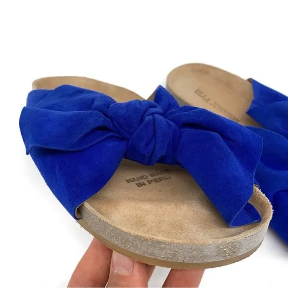 ULLA JOHNSON Ingrid Slide Sandal Cobalt Blue Suede 36