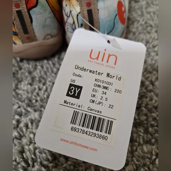 Uni Painted Colorful Fashion Sneakers For Kids, 3 Y, NWT