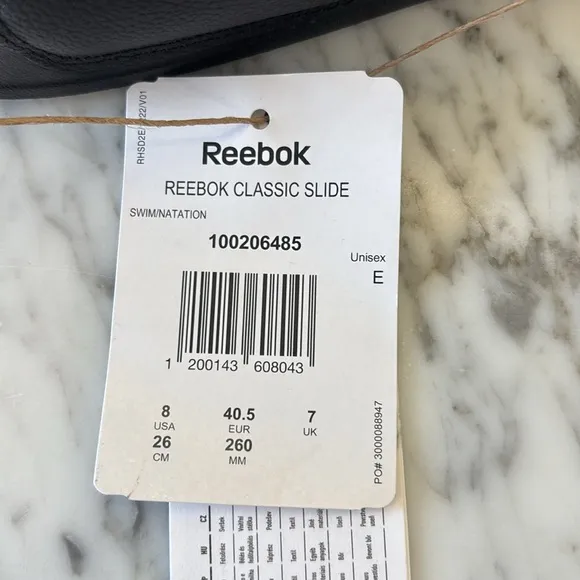 Unisex/Women's Anine Bing x Reebok Classic Leather Slides, Size 9 NWT