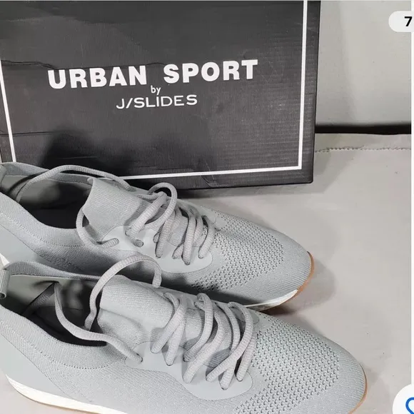 Urban Sport by J/Slides Gray Knit Sneakers (113)