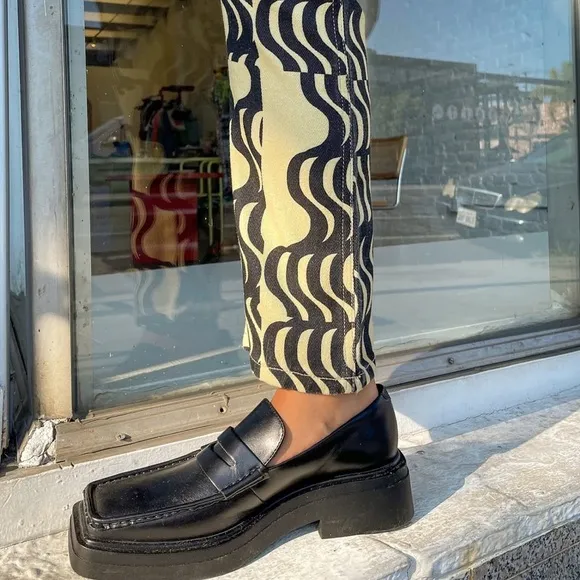 Vagabond Black EYRA Menswear-Inspired High Quality Leather Chunky Loafers NWOT 9