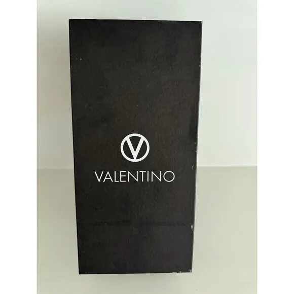 VALENTINO Black Stripe Contrast Irene Slip On Slide Sandal Designer MP$300 Sz 7