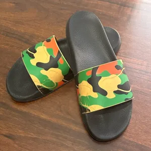 Valentino Garavanicamouflage-print rubber slides sz 44 US 11 $290