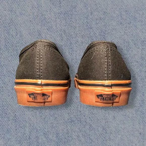 Vans Authentic Black Gum Men’s Skateboard Sneakers - Size 7