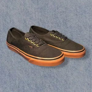 Vans Authentic Black Gum Men’s Skateboard Sneakers - Size 7