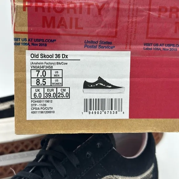 Vans Black and White Classic Skate Sneakers