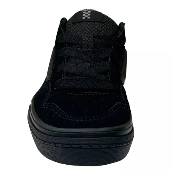 Vans Caldrone Youth Boy's Suede Sneakers Size 3 Solid Black Classic Style Shoes