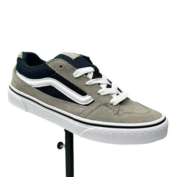 Vans Caldrone Youth Boy's Suede Sneakers Size 5 Gray/Navy Blue Classic Style