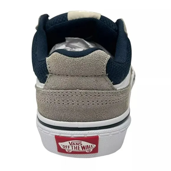 Vans Caldrone Youth Boy's Suede Sneakers Size 5 Gray/Navy Blue Classic Style
