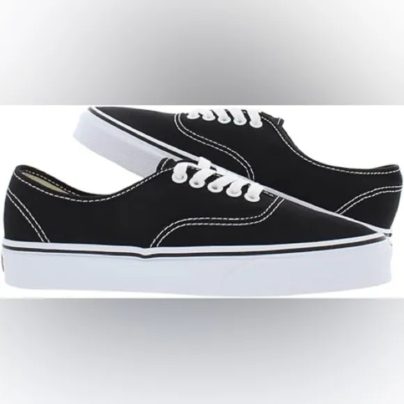 Vans • Classic Authentic Black/White Kids Sneakers