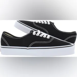 Vans • Classic Authentic Black/White Kids Sneakers
