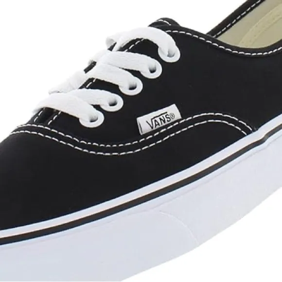 Vans • Classic Authentic Black/White Kids Sneakers