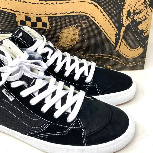 VANS Lizzie Shoe Casual Women's Suede Canvas White Black Sneakers Hi VN0A4BX1Y28