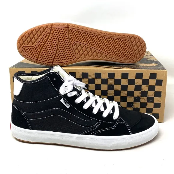 VANS Lizzie Shoe Casual Women's Suede Canvas White Black Sneakers Hi VN0A4BX1Y28