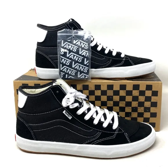 VANS Lizzie Shoe Casual Women's Suede Canvas White Black Sneakers Hi VN0A4BX1Y28