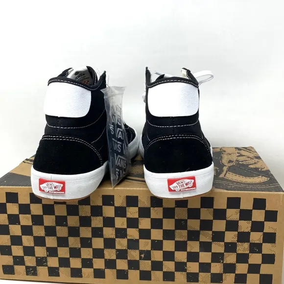 VANS Lizzie Shoe Casual Women's Suede Canvas White Black Sneakers Hi VN0A4BX1Y28