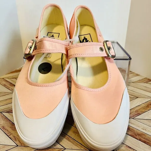 VANS Mary Jane Women's 7 Shoes Ballet Chintz Rose Pink Satin White VN000CRRCHN