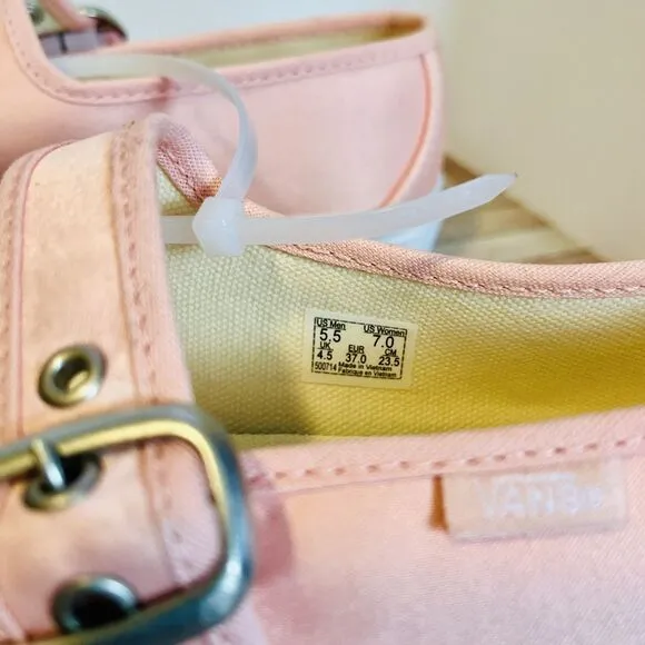 VANS Mary Jane Women's 7 Shoes Ballet Chintz Rose Pink Satin White VN000CRRCHN