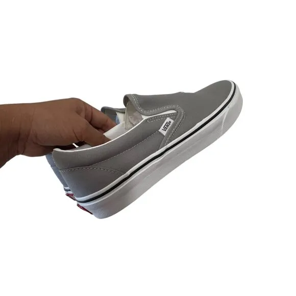 Vans Mens Unisex Classic Slip-On Sneakers Gray Size 8 Women SZ 9.5
