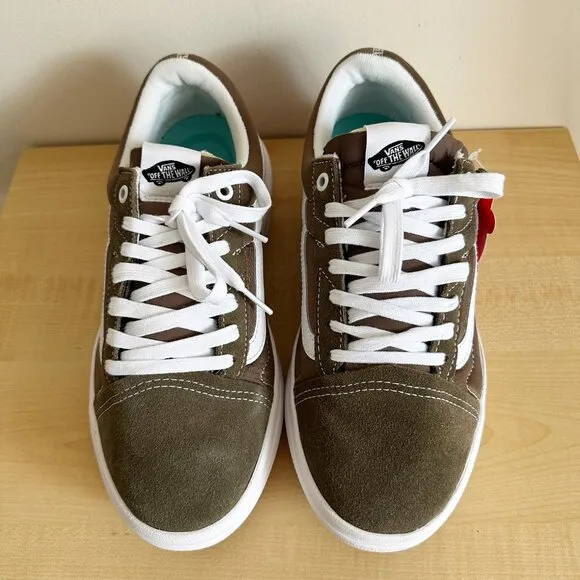 VANS Old Skool Overt CC Sneakers Men’s Low Canvas Suede Beige Skate VN0A7Q5E1NU