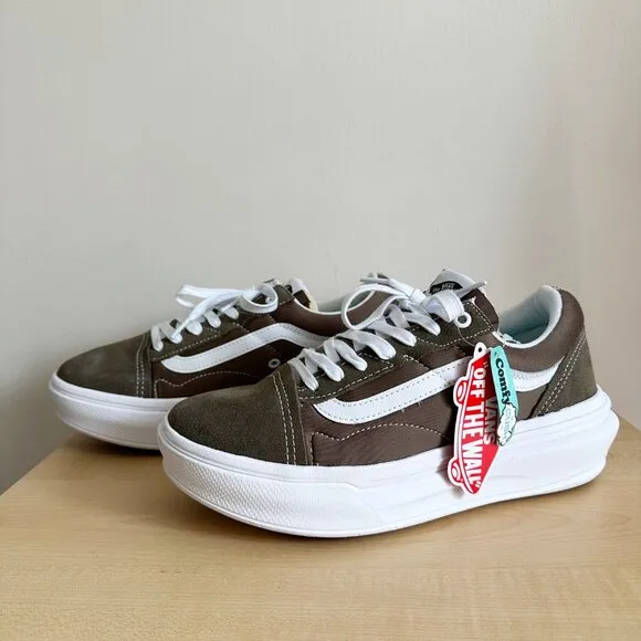 VANS Old Skool Overt CC Sneakers Men’s Low Canvas Suede Beige Skate VN0A7Q5E1NU